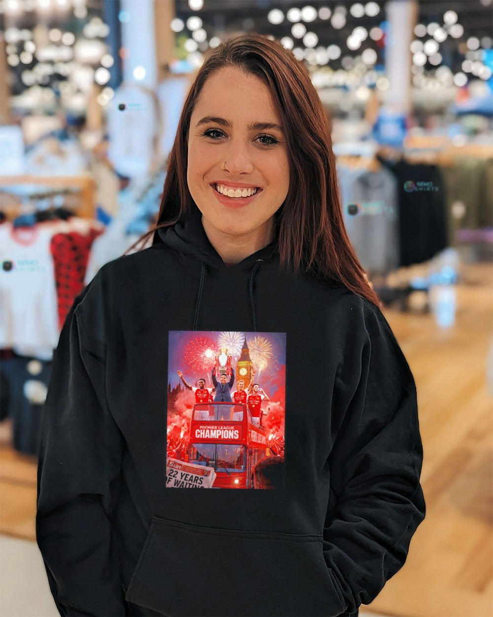 Champions of London Arsenal Premier League champions players on bus shirt