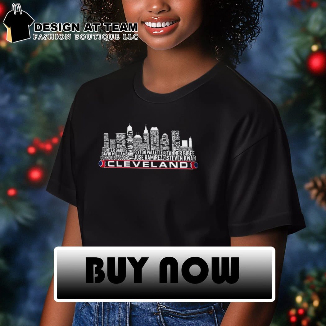 Cleveland Baseball Team Current Roster Cleveland City Skyline shirt