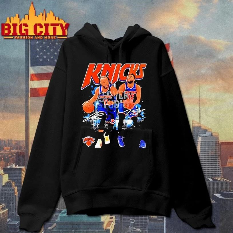 Jalen Brunson And Karl Anthony Towns New York Knicks Nba Playoffs 2026 Skyline Shirt