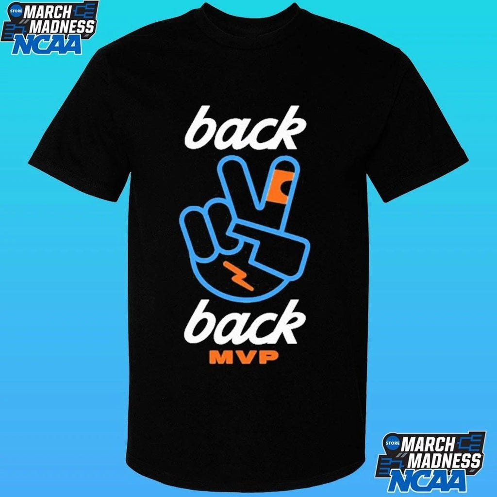 Shai Gilgeous Alexander Piece Hand Mvp Oklahoma City Thunder Basketball Back 2 Back Shirt