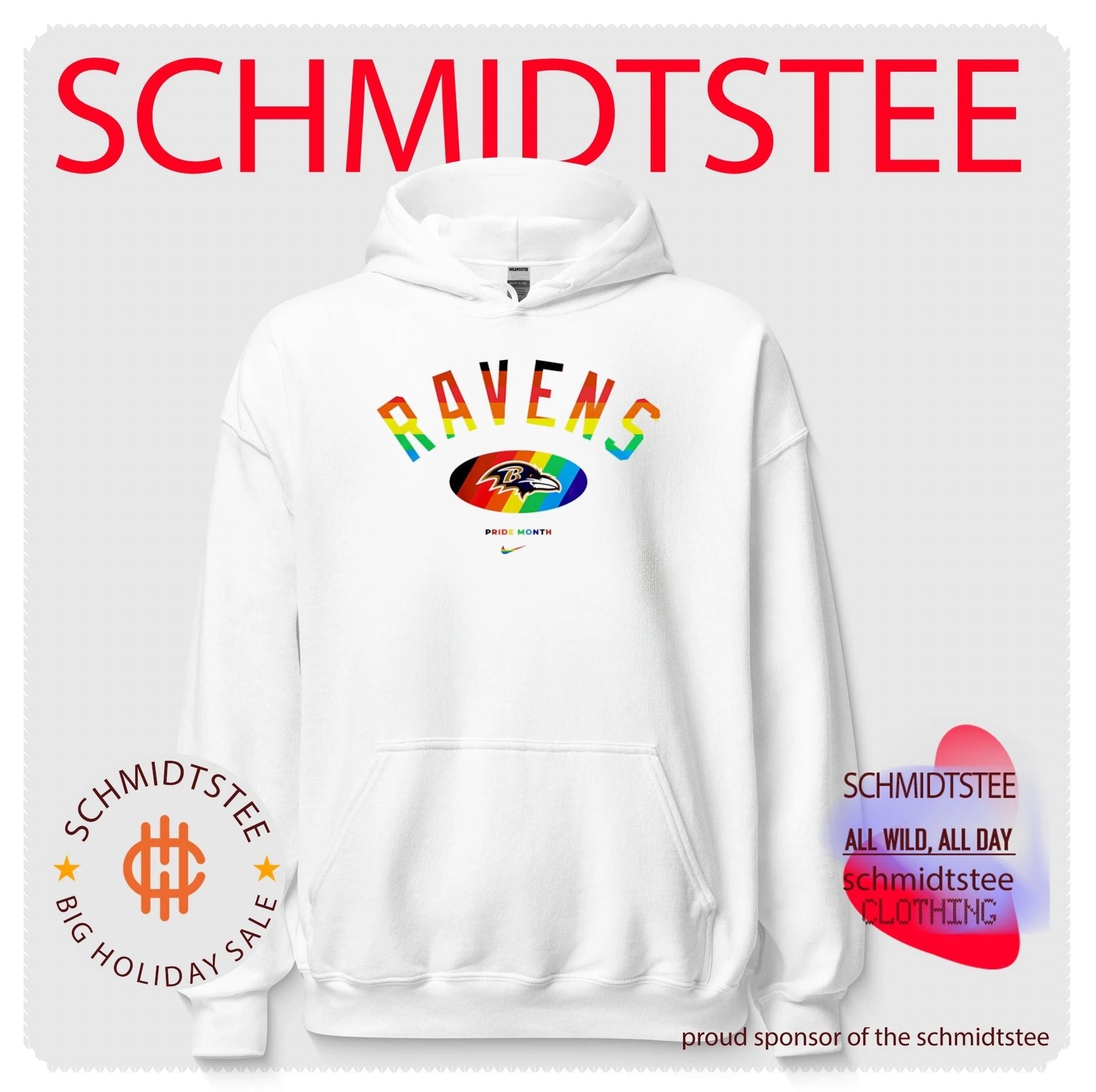 Baltimore Ravens Pride Month Rainbow logo shirt