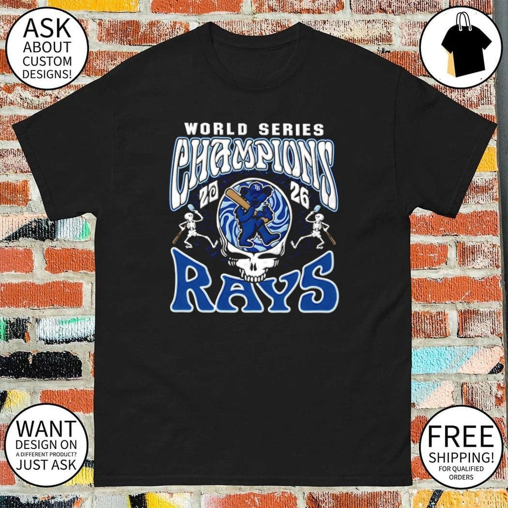 Tampa Bay Rays 2026 World Series Champions Grateful Bear Skeletons Baseball shirt