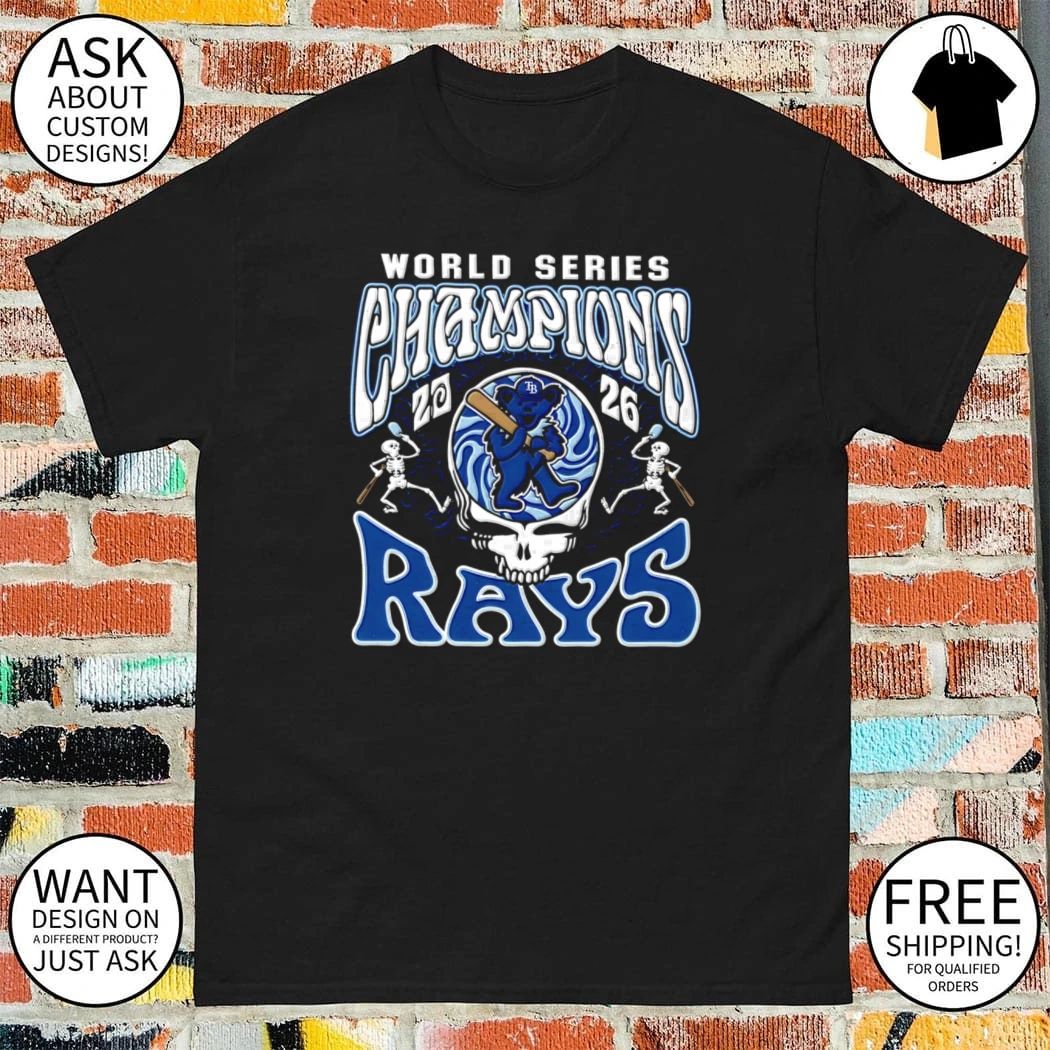 Tampa Bay Rays 2026 World Series Champions Grateful Bear Skeletons Baseball shirt