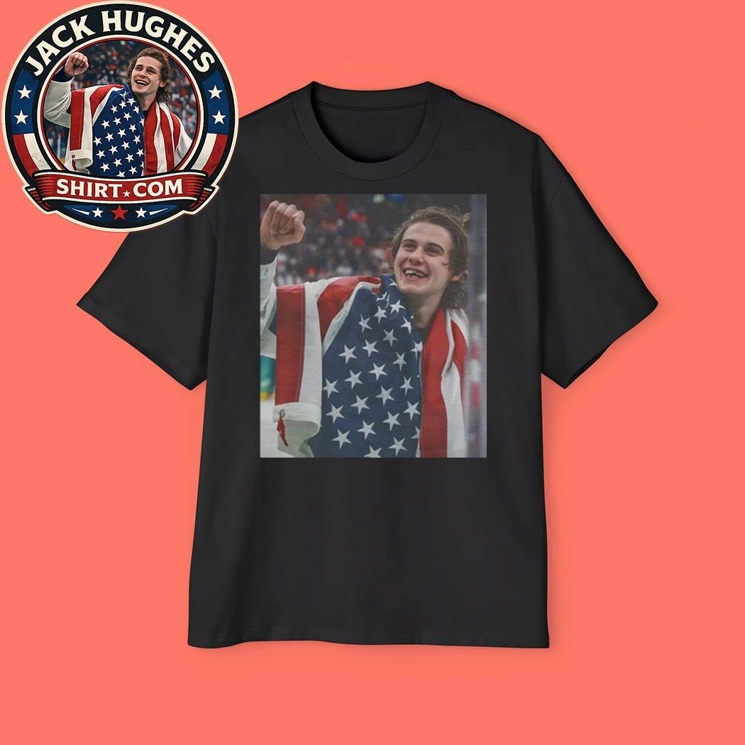 Jack Hughes OT Winner Teeth T-Shirt – 2026 Winter Olympics Milano Cortina Tribute