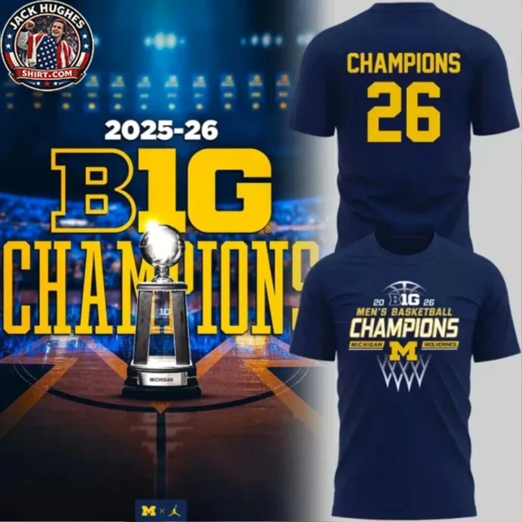 Michigan Wolverines Big Ten Regular Season Champions 2026 Two Sided Shirt
