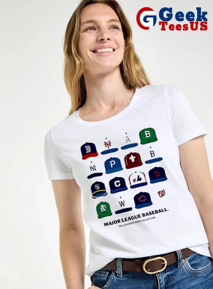 Major League Baseball The Cooperstown Collection Cap Collage shirt