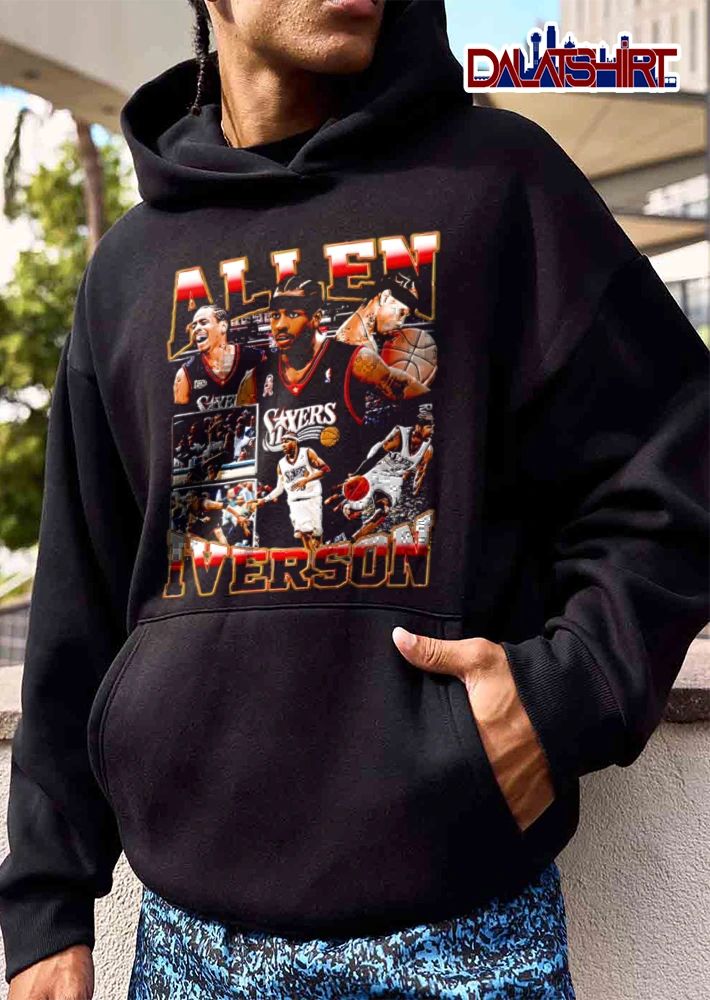 Philadelphia 76ers Allen Iverson multiple basketball poses shirt