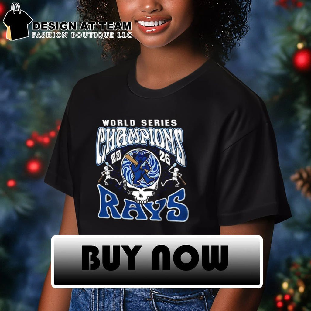 Tampa Bay Rays 2026 World Series Champions Grateful Bear Skeletons Baseball shirt