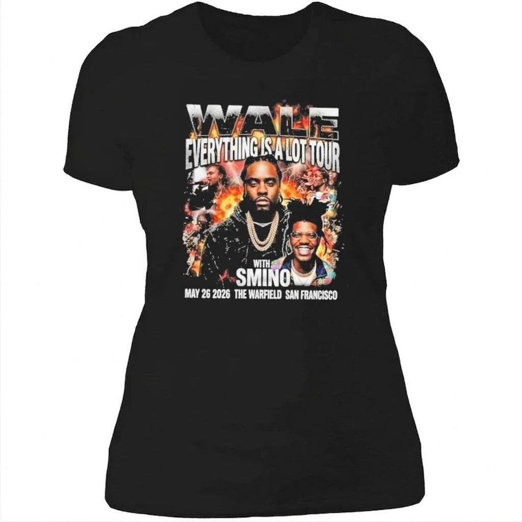 Wale Everything Is A Lot Tour May 26 2026 The Warfield San Francisco With Smino Concert Vintage Bootleg Shirt