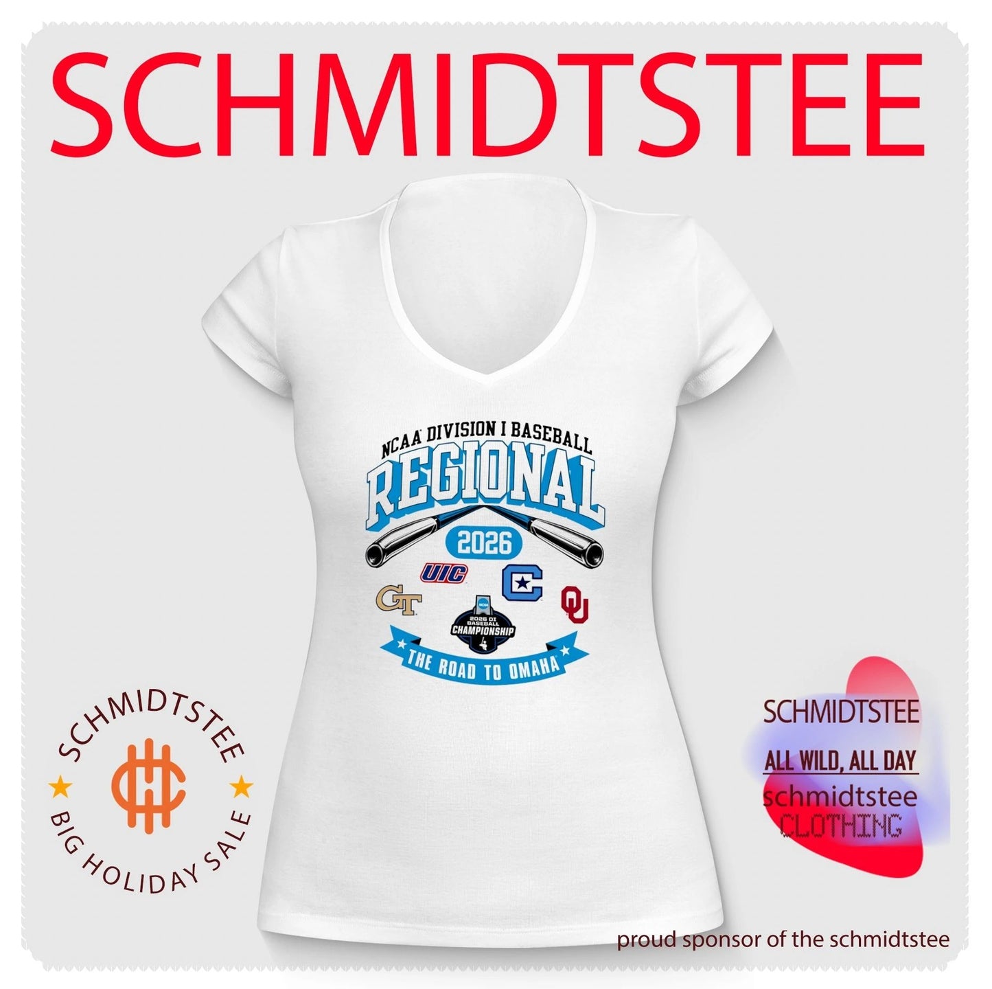 2026 NCAA Division I Baseball Regional Georgia Tech The Road To Omaha logos shirt