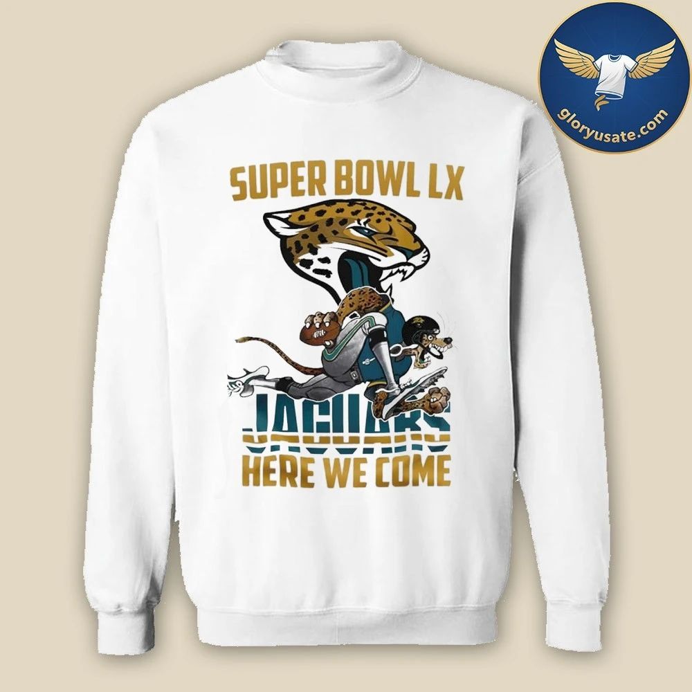 Jacksonville Jaguars NFL 2025 Division Champions Super Bowl LX Mascot Shirt