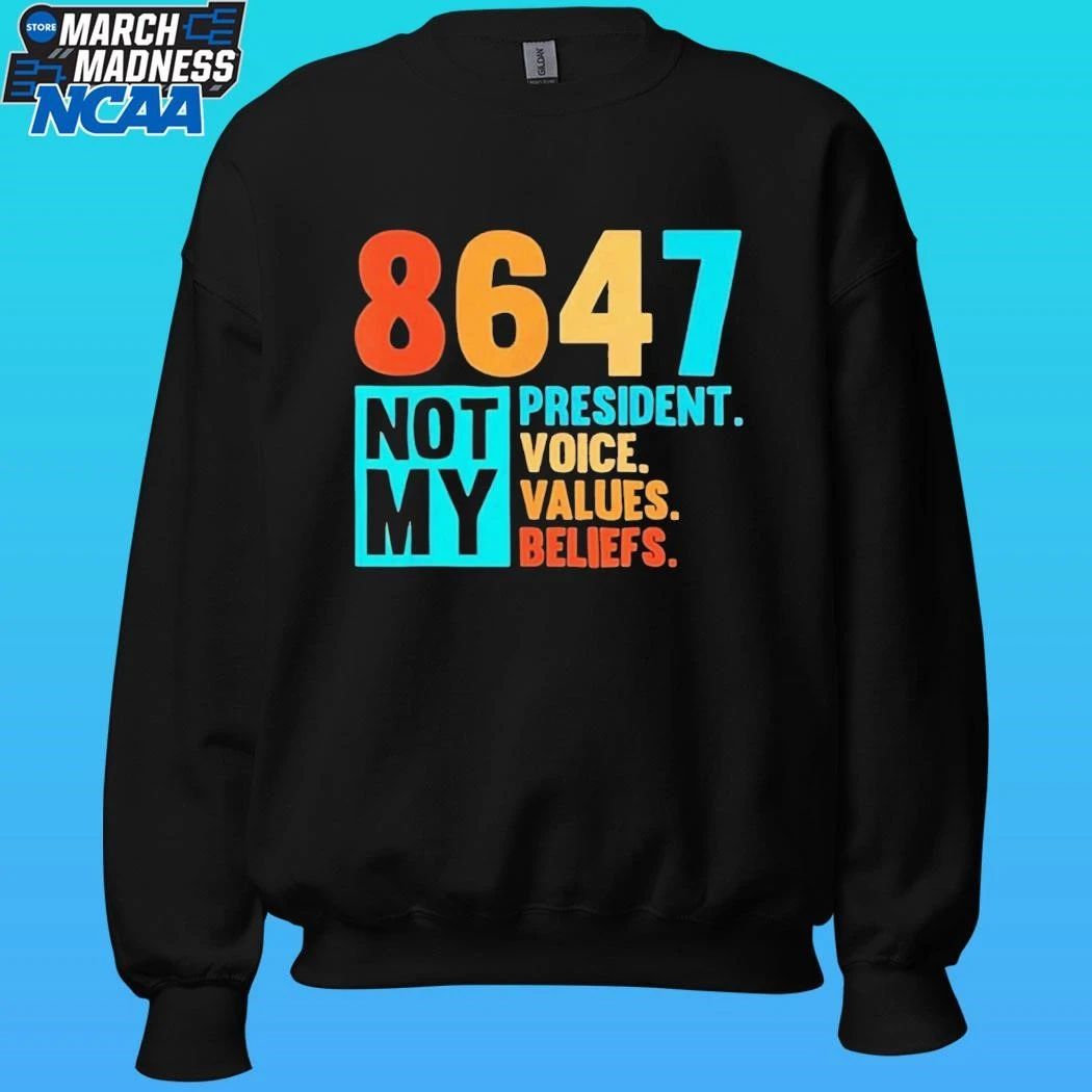 Pink 8647 Not My President Voice Values Beliefs Shirt