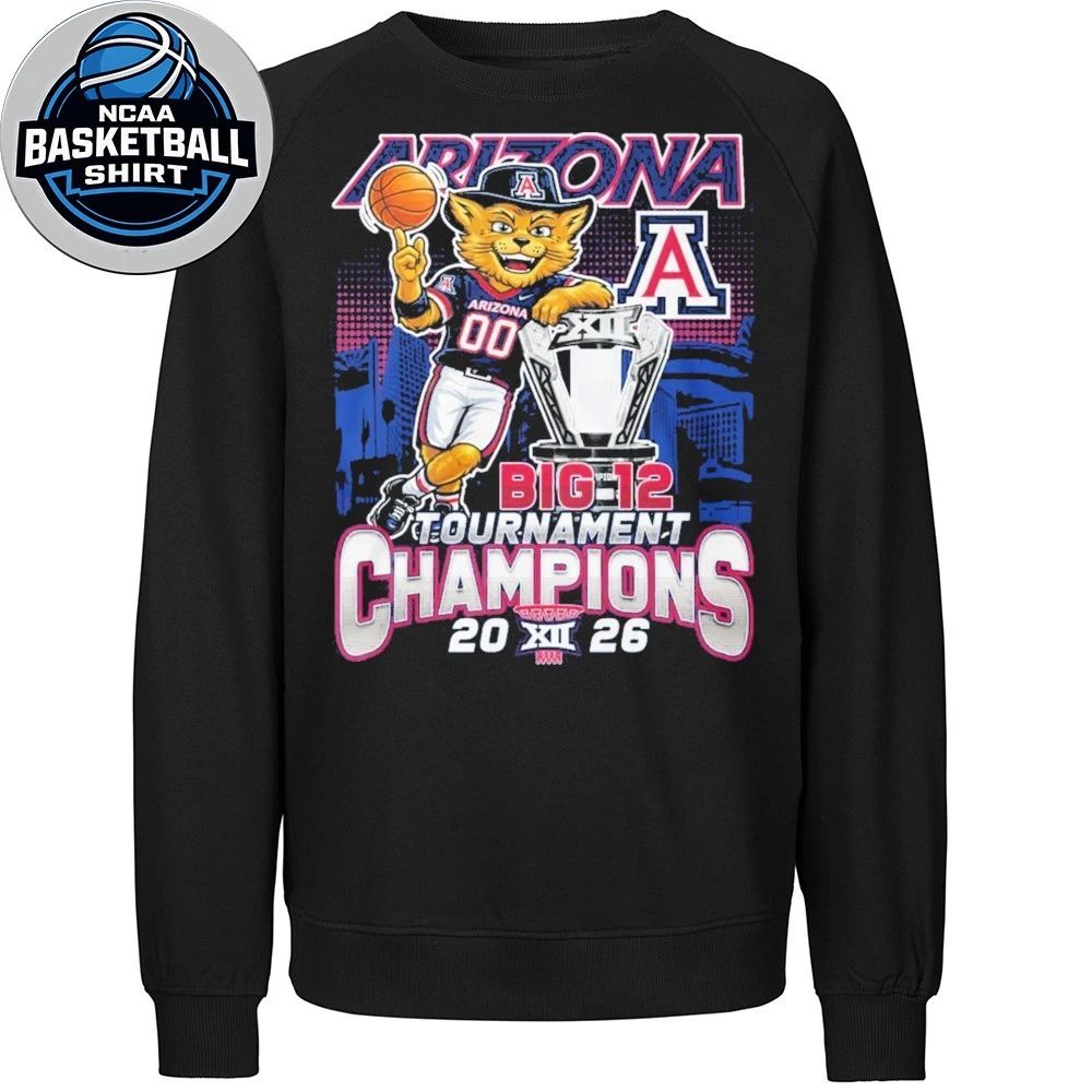 Arizona Wildcats Big 12 Tournament Champions 2026 T-Shirt