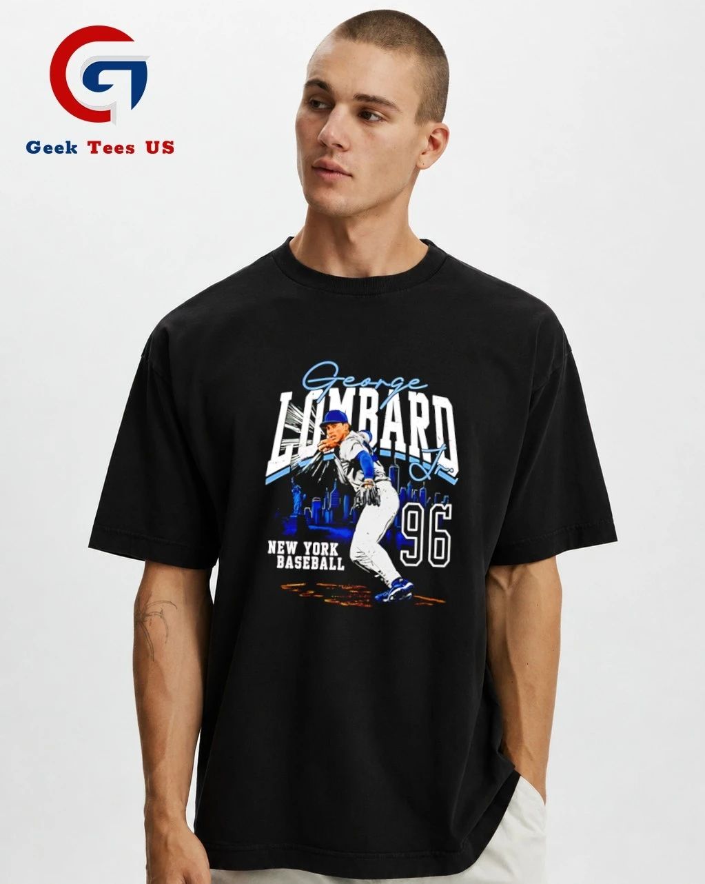 George Lombard Jr New York Yankees Baseball 96 Distressed T-shirt