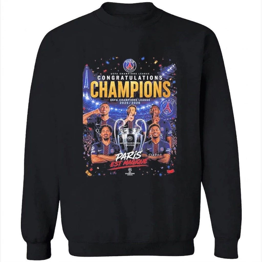 Paris Saint Germain PSG 2026 UEFA Champions League Winner Paris Est Magique Shirt