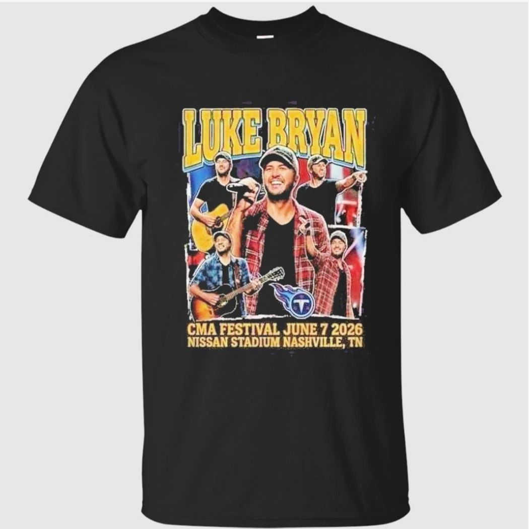 Luke Bryan CMA Festival June 7 2026 Nissan Stadium Nashville SoFi Sponsored Vintage Bootleg Collab Tennessee Titans NFL Shirt
