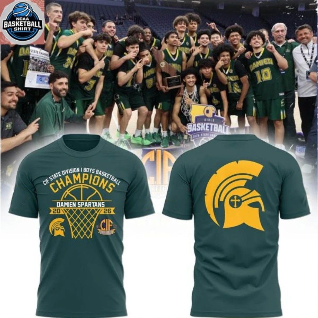 Damien Spartans 2026 CIF State Division I Boys Basketball Champions Shirt