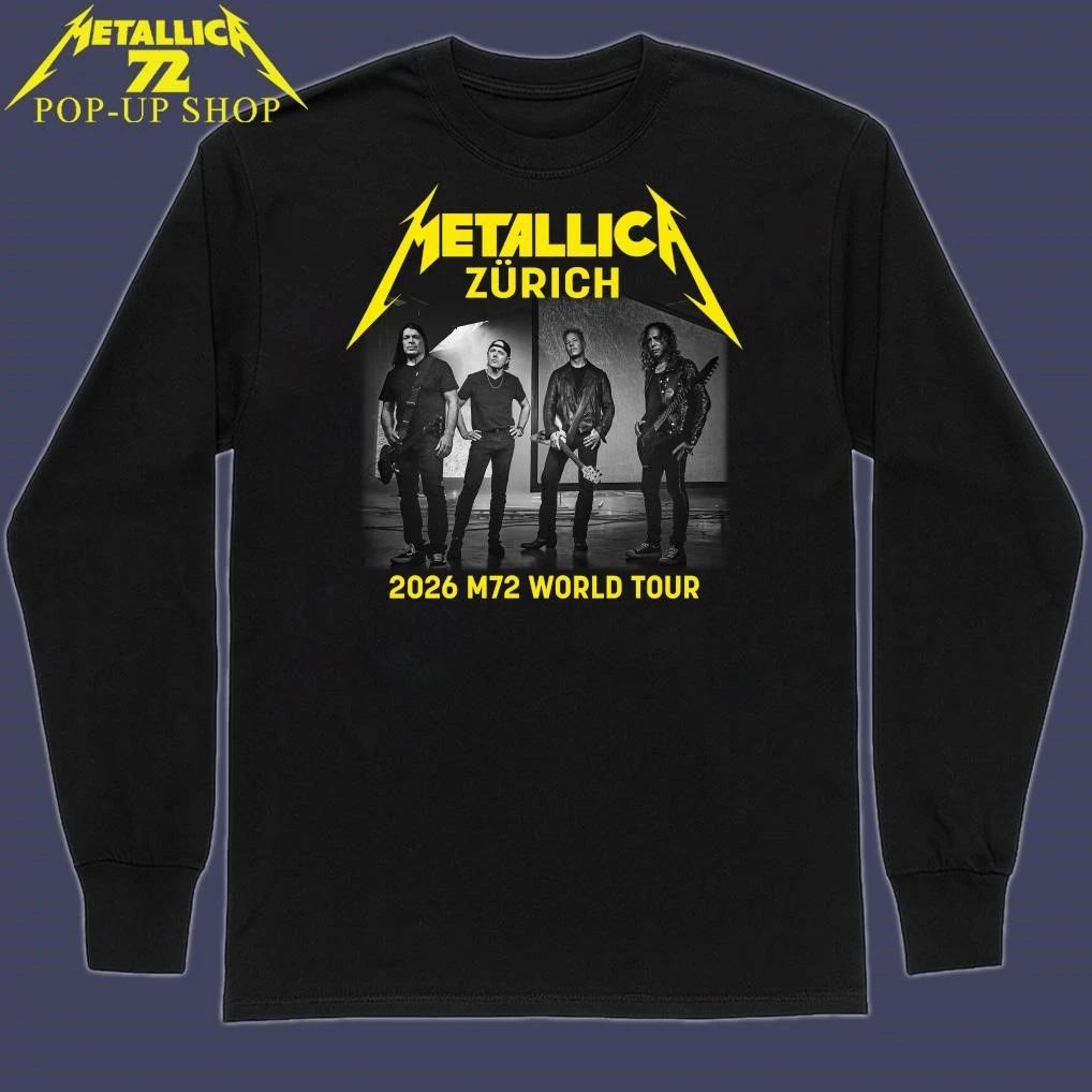 Metallica M72 Zürich, Switzerland 2026 Band Members World Tour T-Shirt