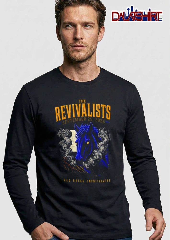 The Revivalists 2026 horse head smoke moon background shirt
