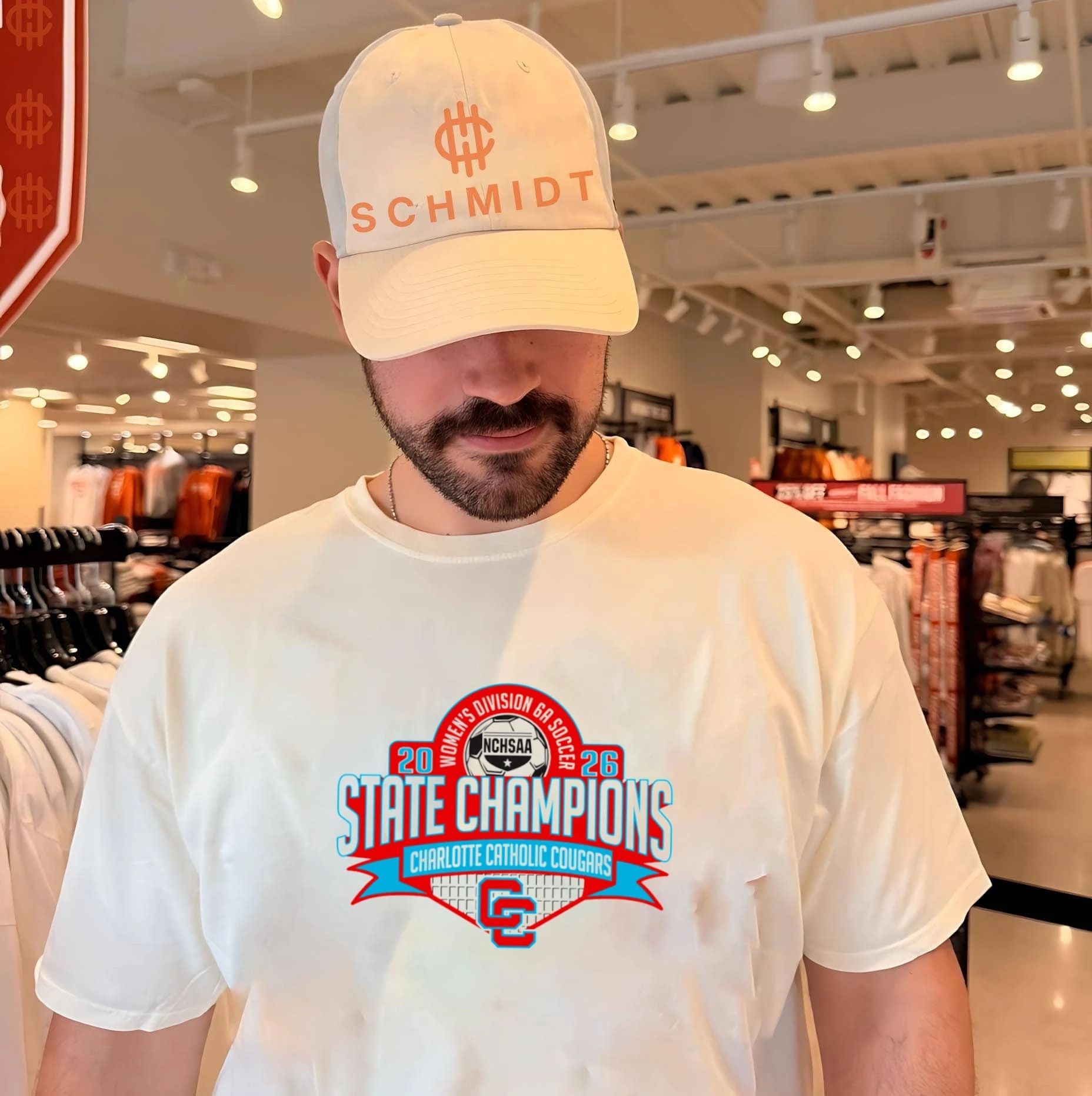 Charlotte Catholic Cougars 2026 NCHSAA Women’s Division 6A Soccer Champions shirt
