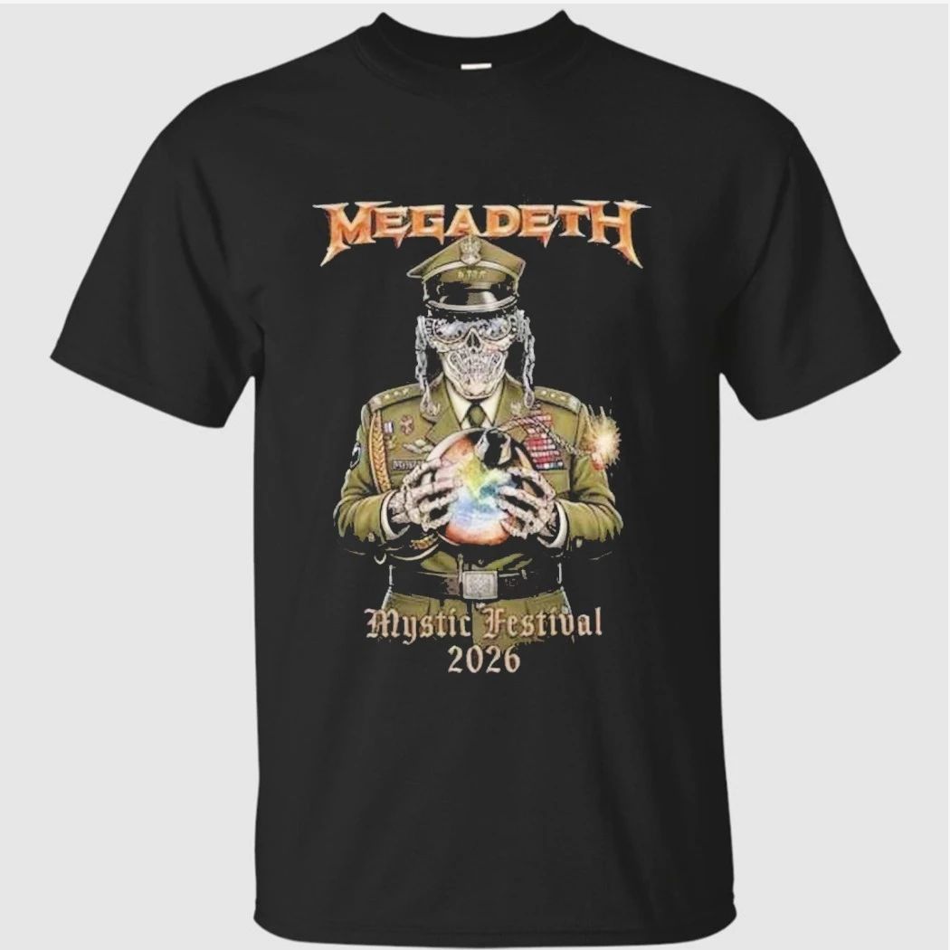 Megadeth Mystic Festival 2026 At Poland June 4 2026 Merch Military Graphic Shirt
