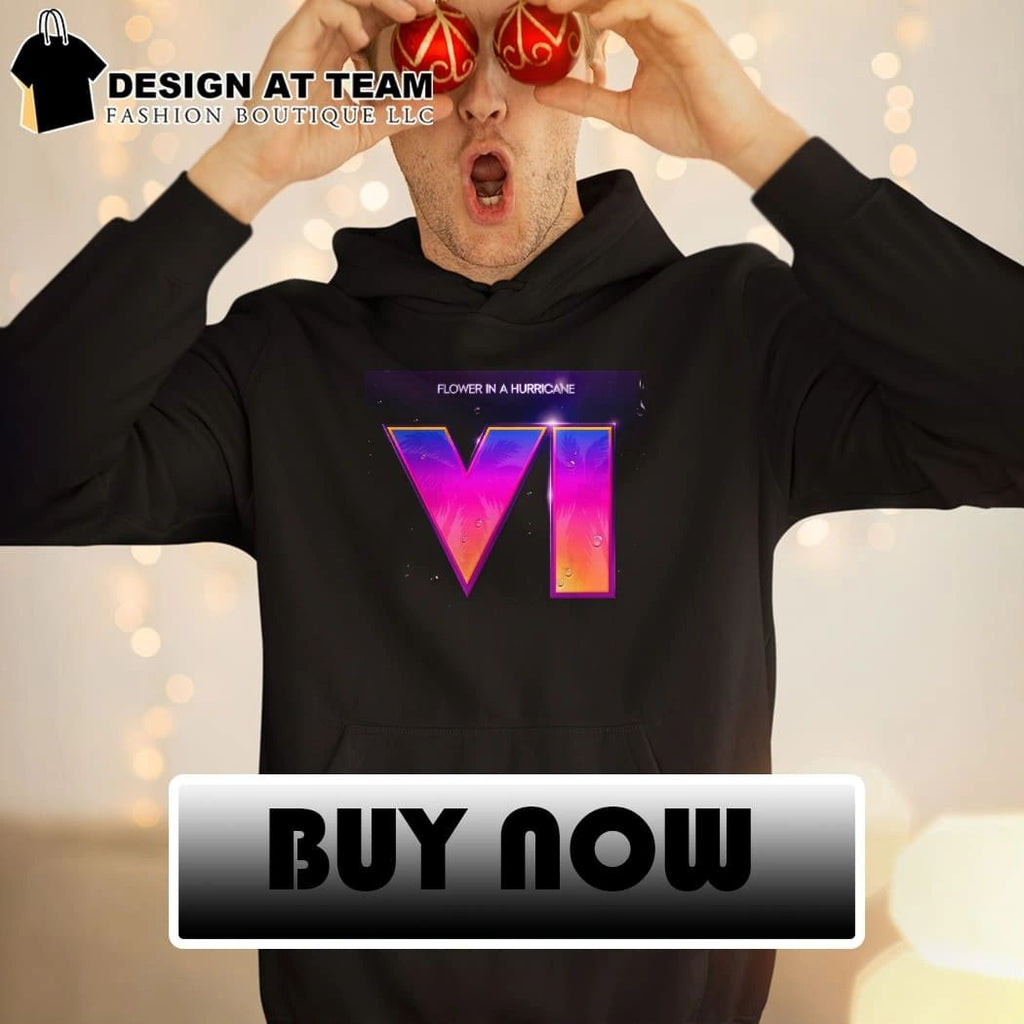 Flower in a Hurricane VI Tropical Synthwave shirt