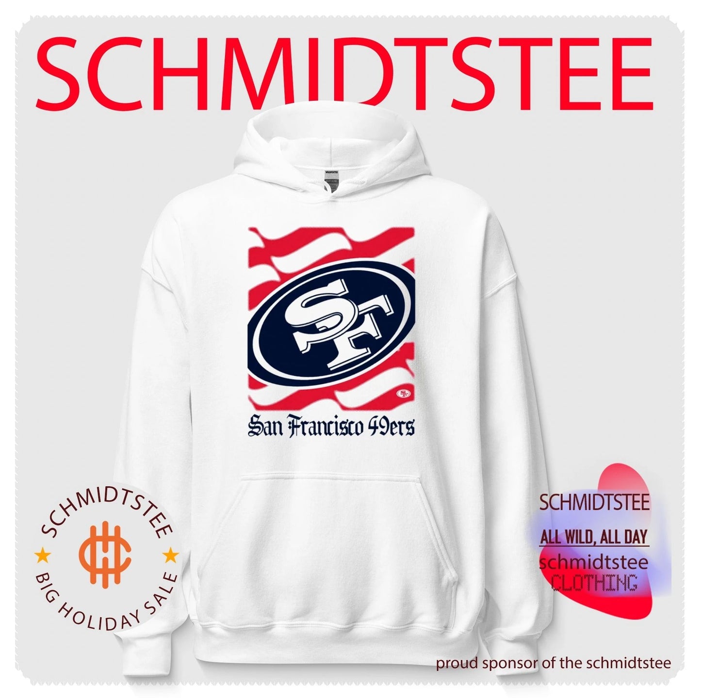 San Francisco 49ers American 250th Flag Heritage Wordmark shirt