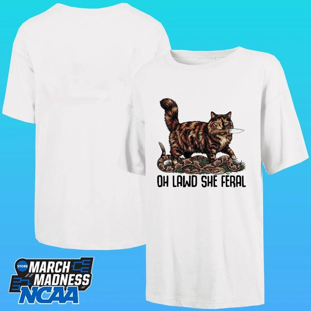 Oh Lawd She Feral Tortoiseshell Cat Shirt
