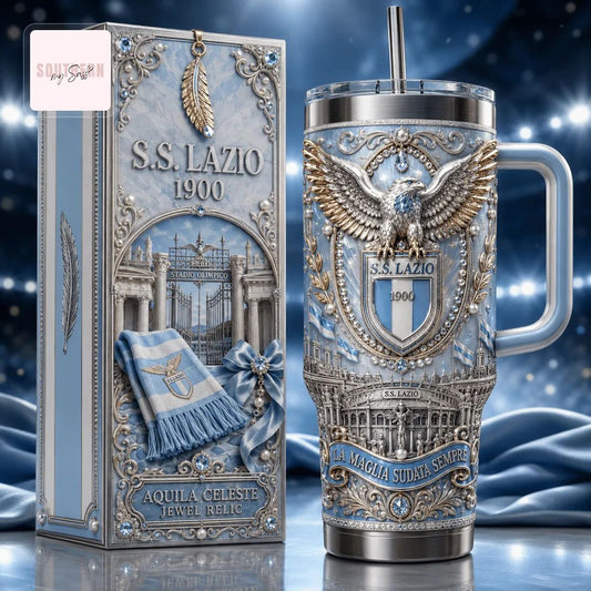 S.S. Lazio 1900 Commemorative Jewel Relic 40oz Travel Tumbler