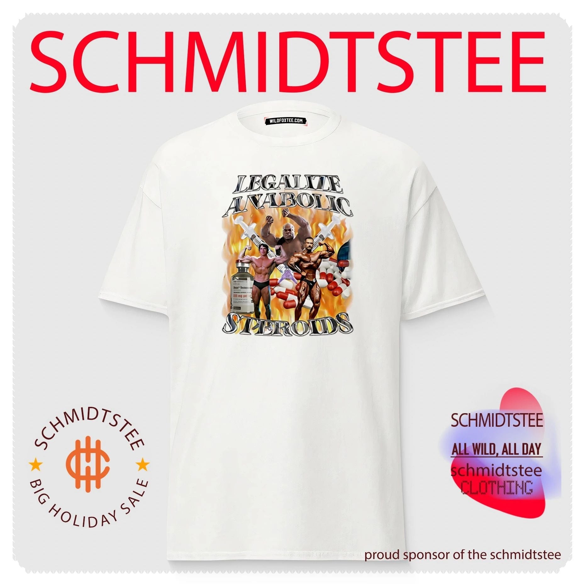 Legalize anabolic steroids graphic shirt