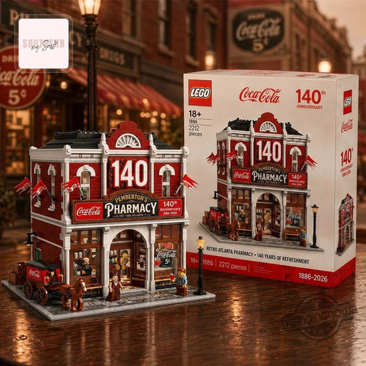 Coca-Cola 140th Anniversary Retro Pemberton’s Pharmacy LEGO Building Set