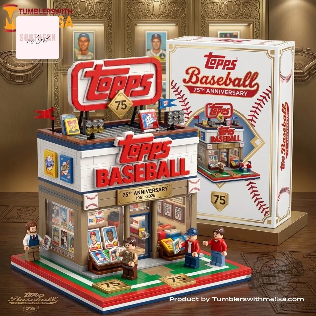 Topps Baseball 75th Anniversary 1951-2026 Commemorative Card Store Building Block Set
