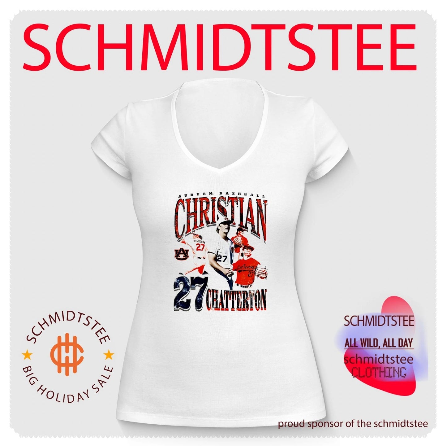 Auburn Baseball Christian Chatterton number 27 shirt