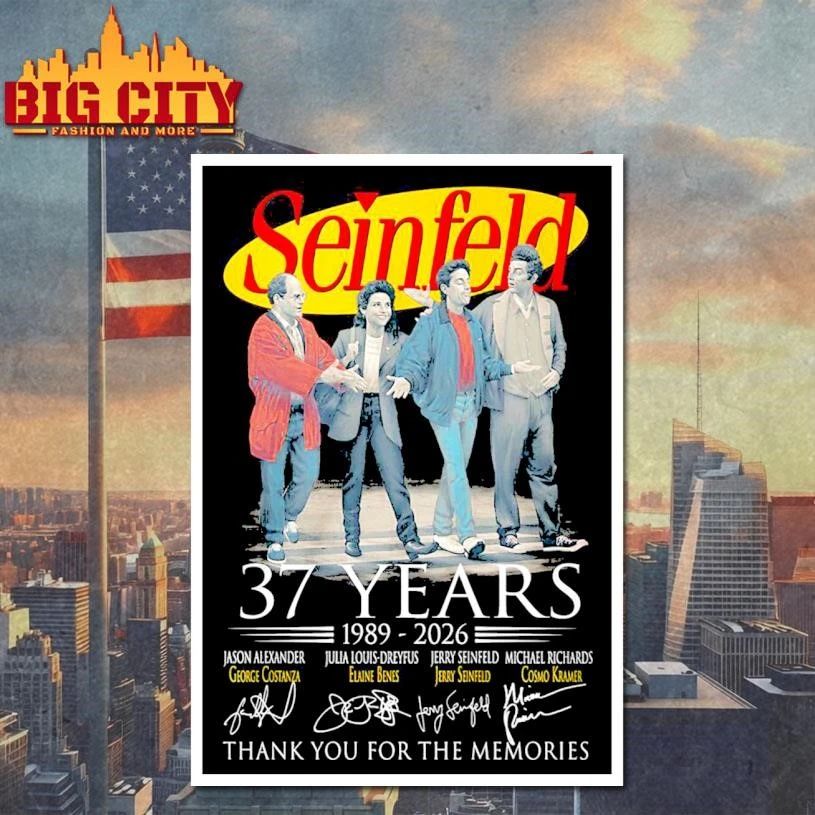 Seinfeld 37 YEars 1989 – 2026 Thank You For The Memories Shirt
