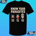 Robert De Niro Know Your Parasites Deer Tick Dog Tick Luna Tick Anti Trump Shirt