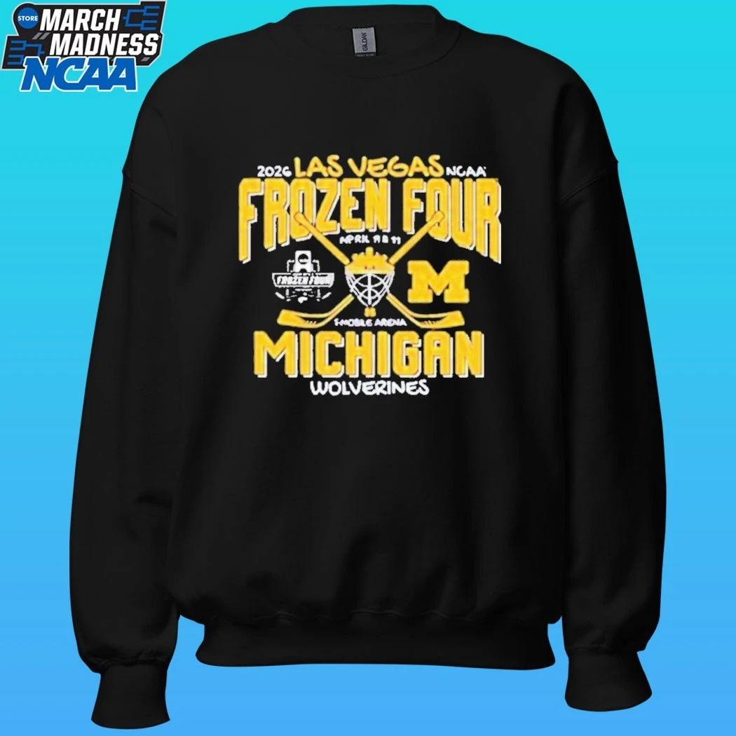 Michigan Wolverines Men’s Hockey 2026 NCAA Frozen Four Vegas Hockey Mask Shirt