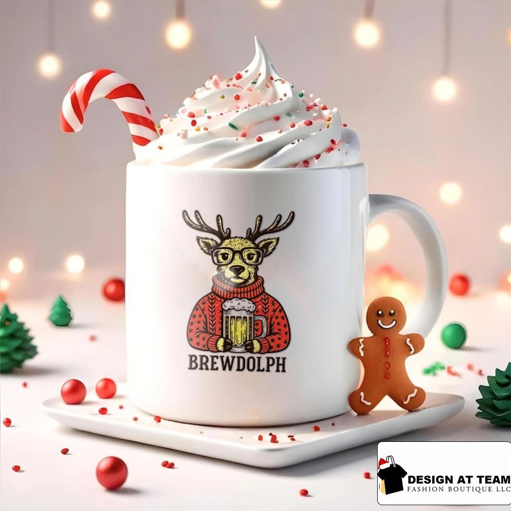 Brewdolph Christmas Beer Reindeer Meme shirt