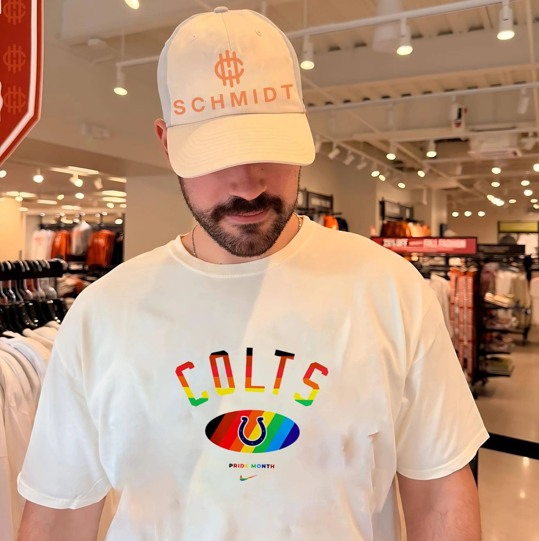 Indianapolis Colts Pride Month Rainbow logo shirt