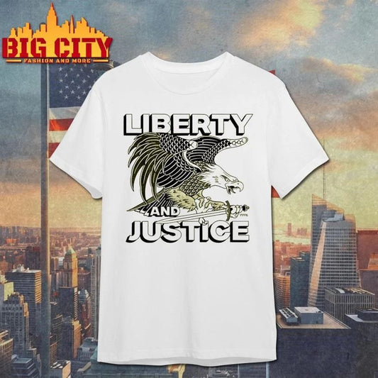 Liberty And Justice American Eagle Vintage Shirt