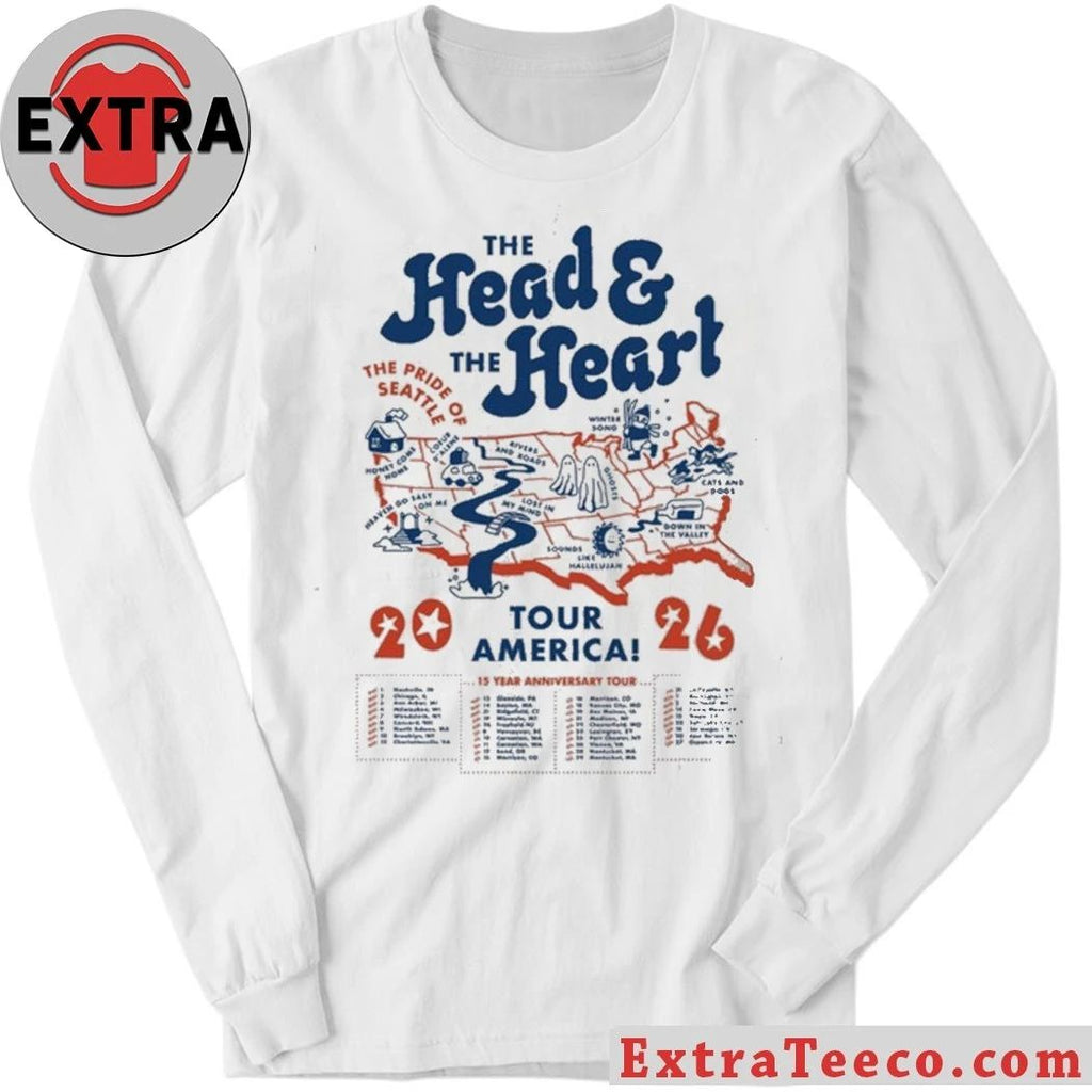 The Head And The Heart Map Tour 2026 Shirt