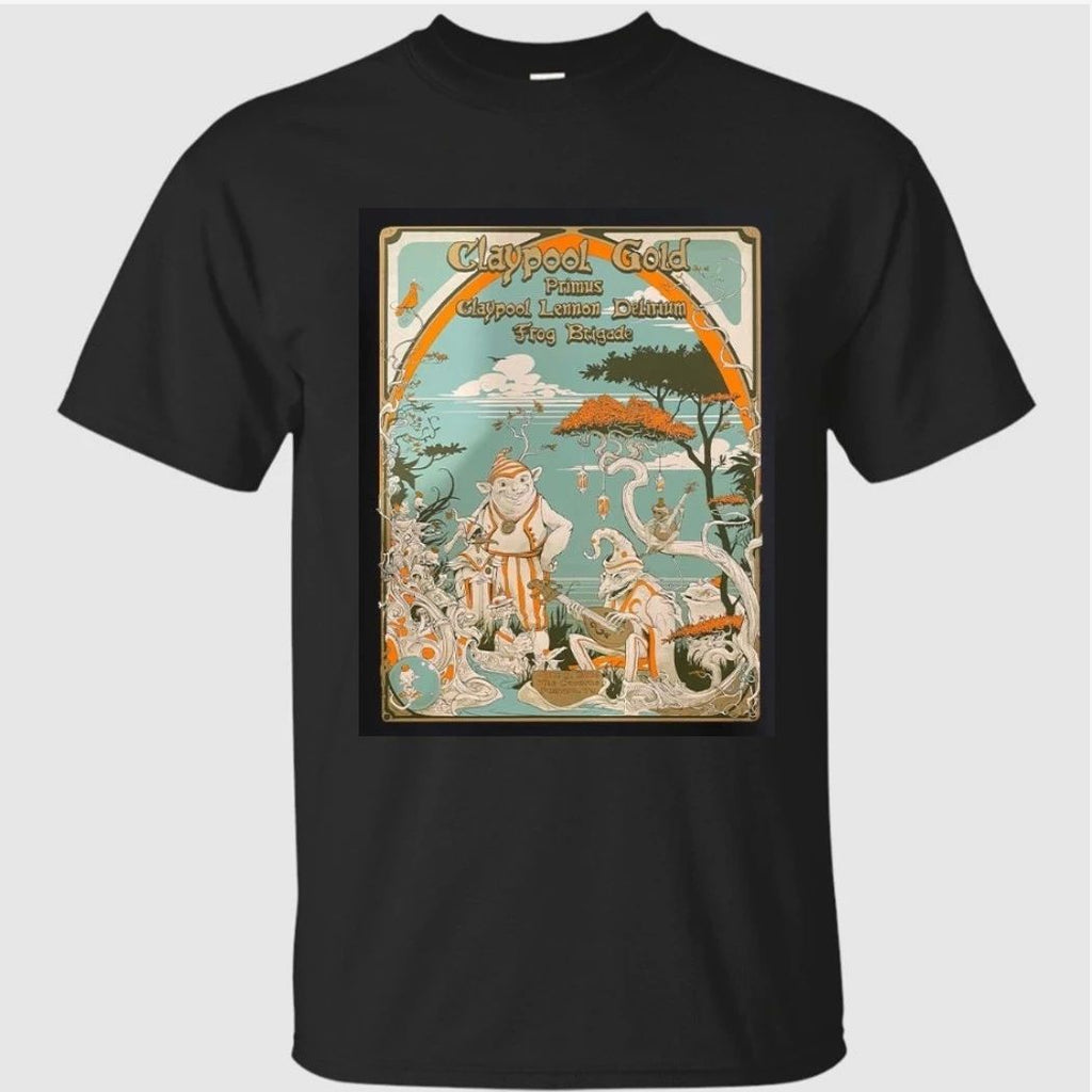 Claypool Gold Primus Claypool Lennon Delirium And Frog Brigade Pelham TN 2026 Gig Poster At The Caverns On June 5 2026 T-Shirt