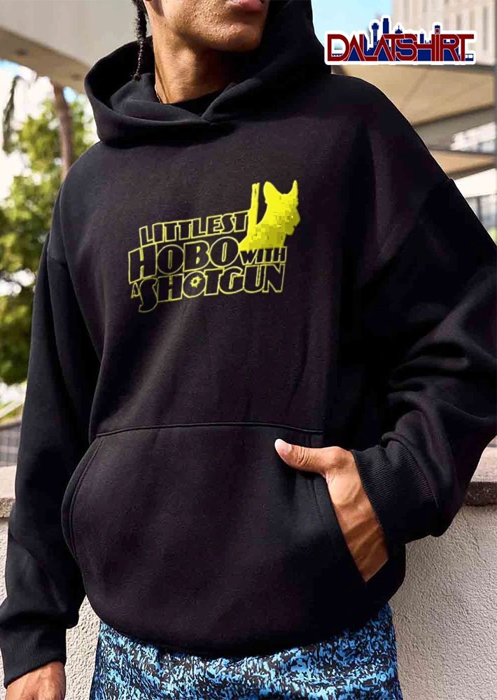 Littlest Hobo With A Shotgun yellow german shepherd silhouette shirt