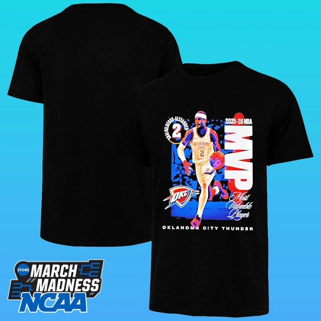 Shai Gilgeous Alexander Oklahoma City Thunder 2025 26 Nba Most Valuable Player Mvp Shirt