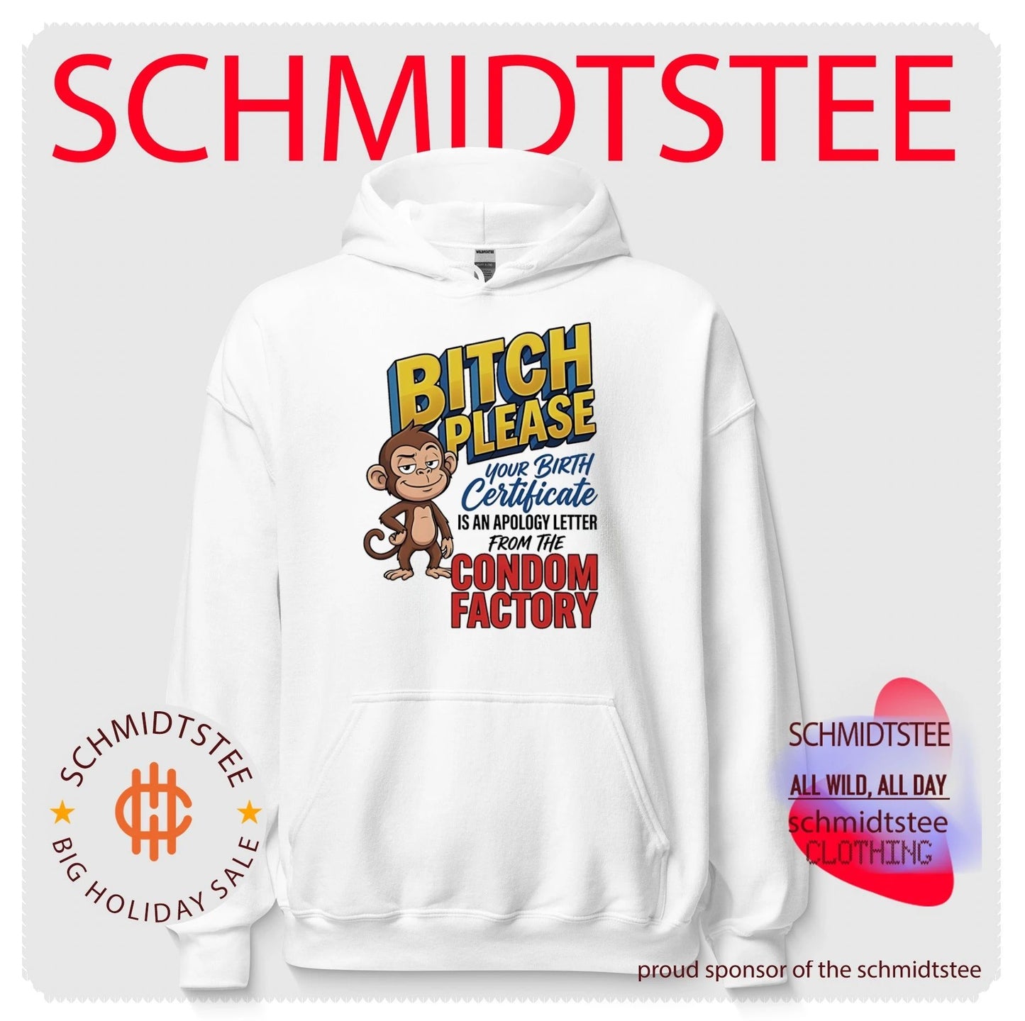Bitch please your birth certificate is an apology letter cartoon monkey shirt
