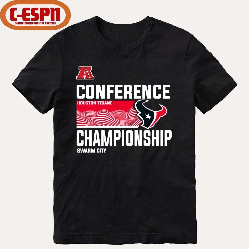 Houston Texans 2025-26 AFC Conference Championship Swarm City T-Shirt