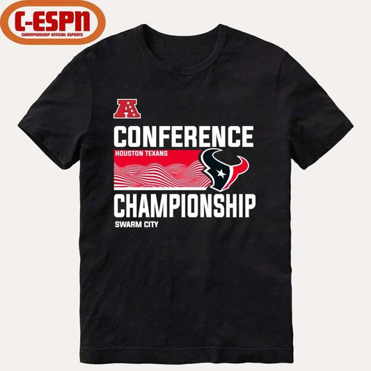 Houston Texans 2025-26 AFC Conference Championship Swarm City T-Shirt