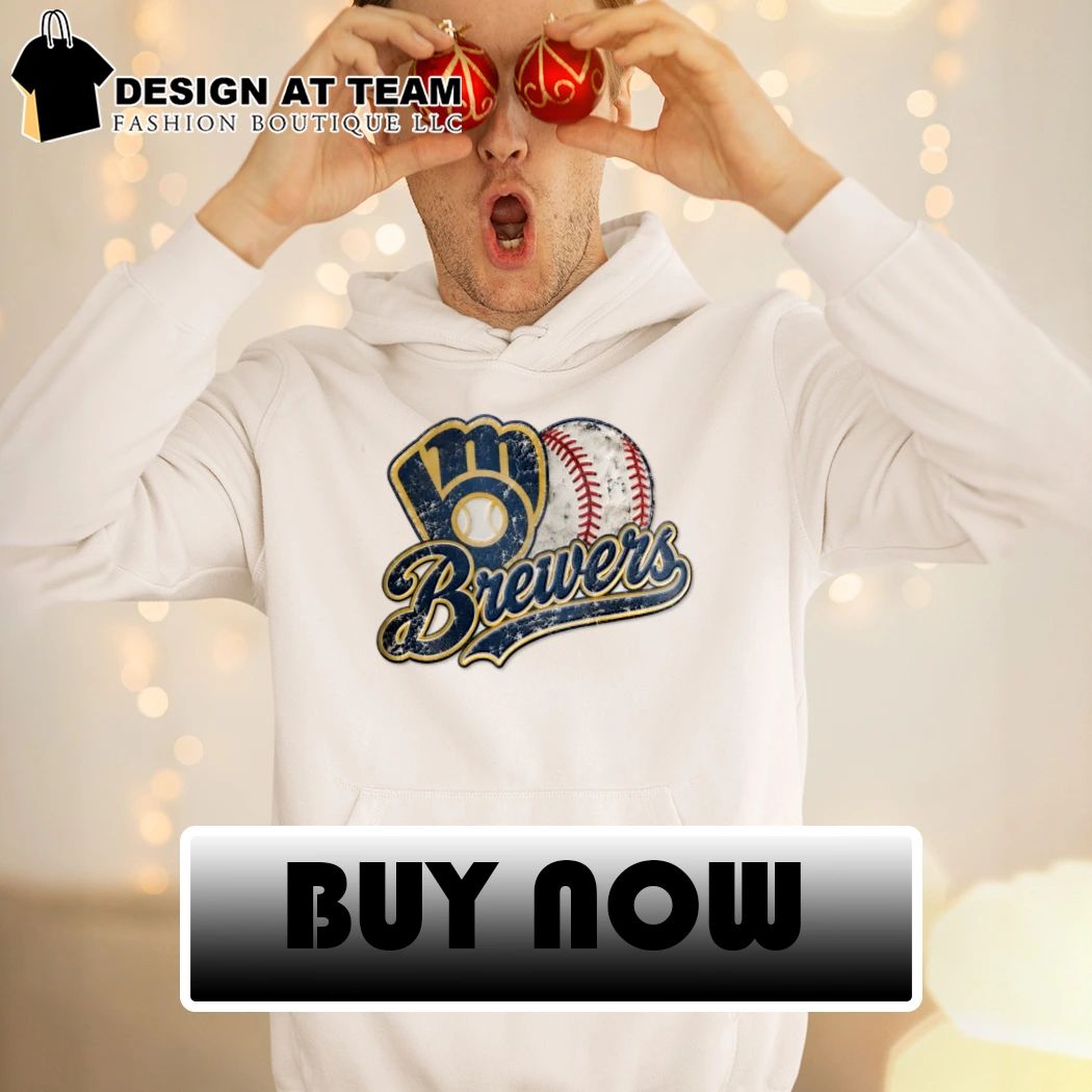 Milwaukee Brewers Vintage Baseball Glove Graphic shirt