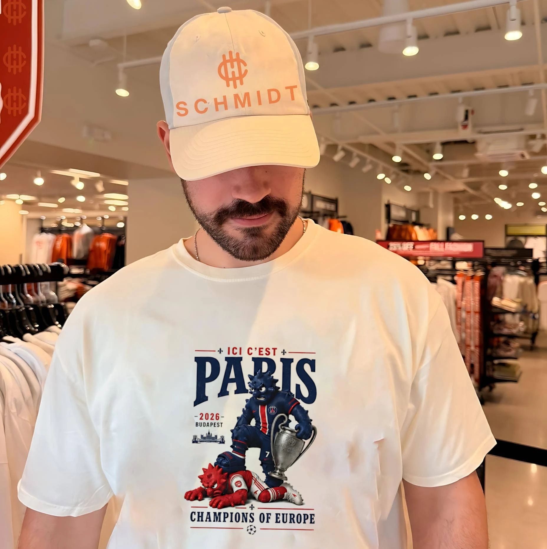Ici C’est Paris 2026 Budapest Champions of Europe mascot shirt