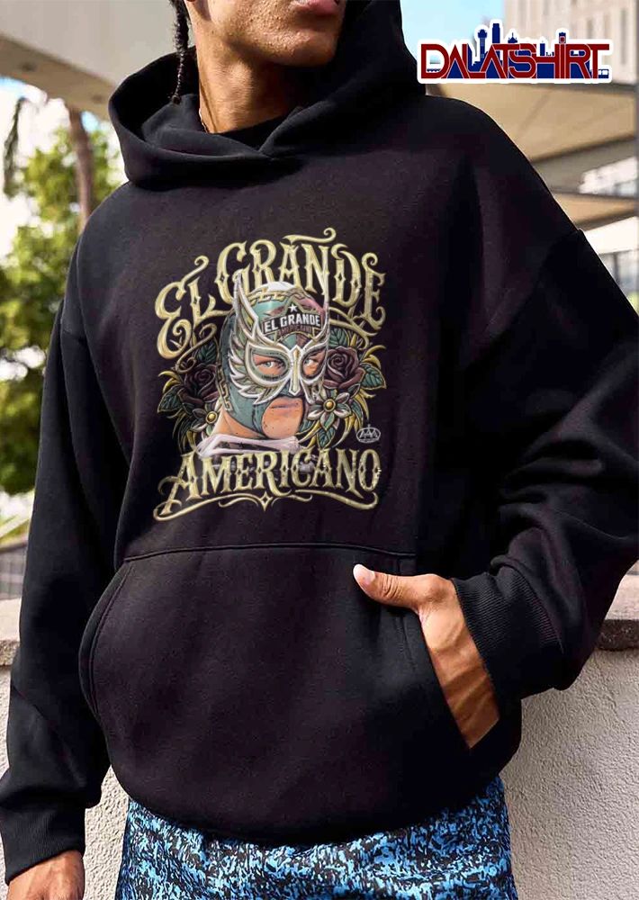 AAA El Grande Americano lucha libre masked wrestler roses shirt