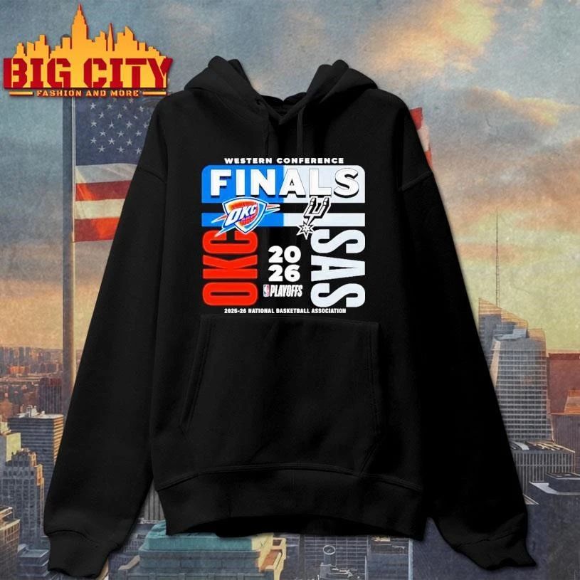 OKC Thunders Vs San Antonio Spurs 2026 NBA Western Conference Finals Playoffs Shirt